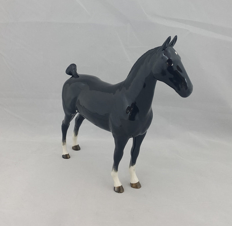 Beswick Black Hackney Horse White Patches On the Flanks Model 1361