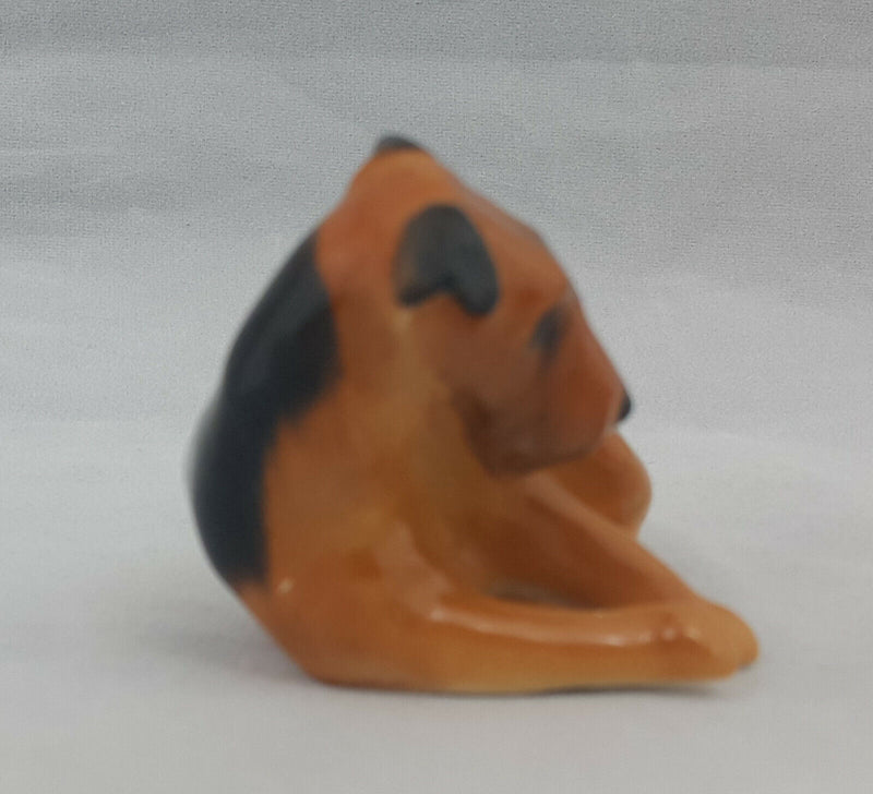 Royal Doulton Figurine Airedale Terrier Lying K5 - Minor Crack