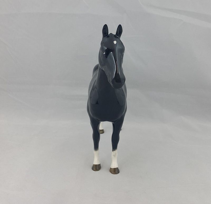 Beswick Black Hackney Horse White Patches On the Flanks Model 1361