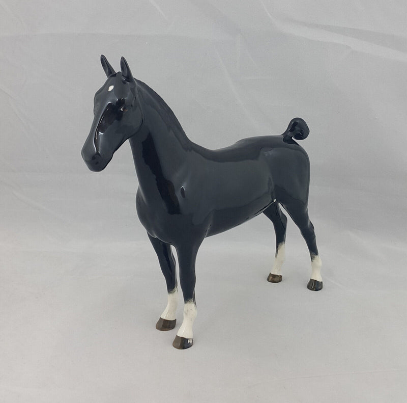 Beswick Black Hackney Horse White Patches On the Flanks Model 1361