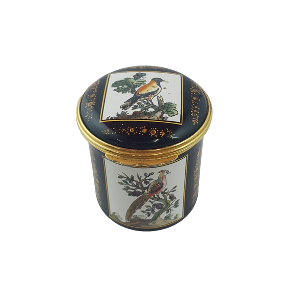 Halcyon Days Enamels - Fenton House Samuel Dixon / Birds Trinket Box - OP 2568