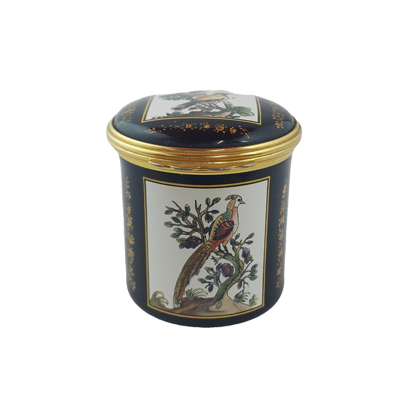 Halcyon Days Enamels - Fenton House Samuel Dixon / Birds Trinket Box - OP 2568