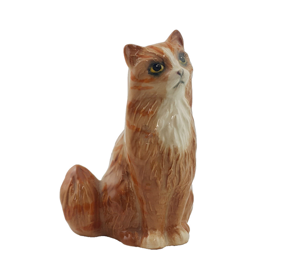 Royal Doulton Animals - Seated Ginger Persian Cat DA194 - RD 3613