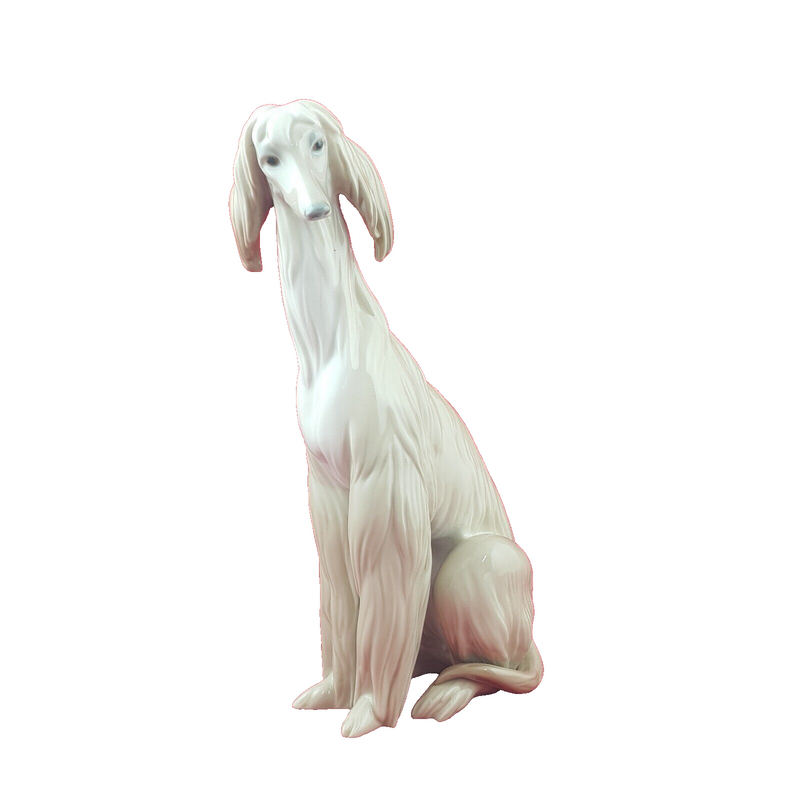 Lladro Nao Figurine 1069 Grey Afghan Hound - 9006 L/N