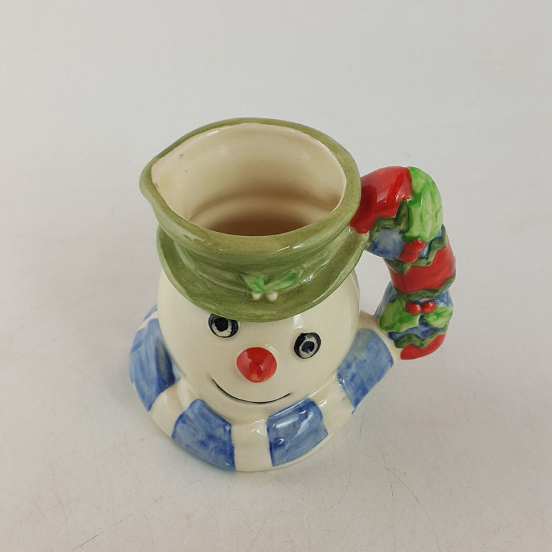 Royal Doulton Tiny Character Jug D7158 - Snowman Christmas Cracker - 7174 RD