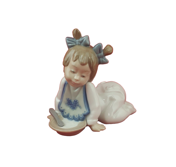 Lladro Nao Figurine 1076 I'm Not Hungry  Boxed - 8979 L/N