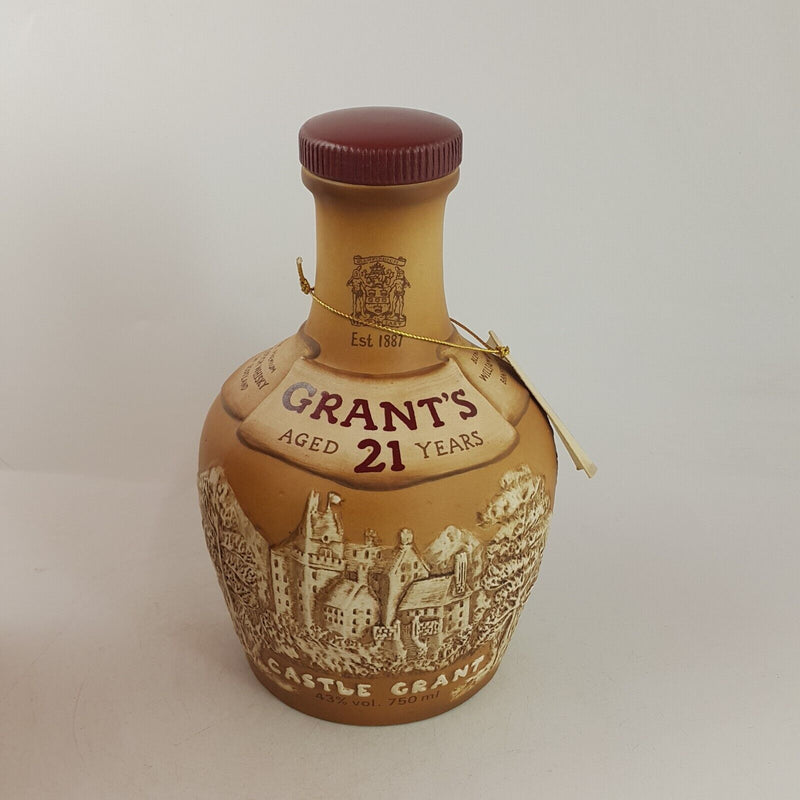 Royal Doulton Grant's 21 Year Old Castle Decanter 1980s (Empty) - 7529 RD