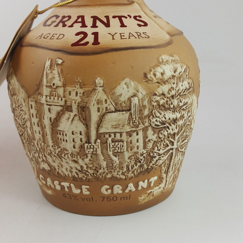 Royal Doulton Grant's 21 Year Old Castle Decanter 1980s (Empty) - 7529 RD