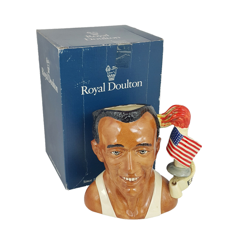 Royal Doulton Toby Jug Large - Jesse Owens D7019 (Boxed) - 453 RD