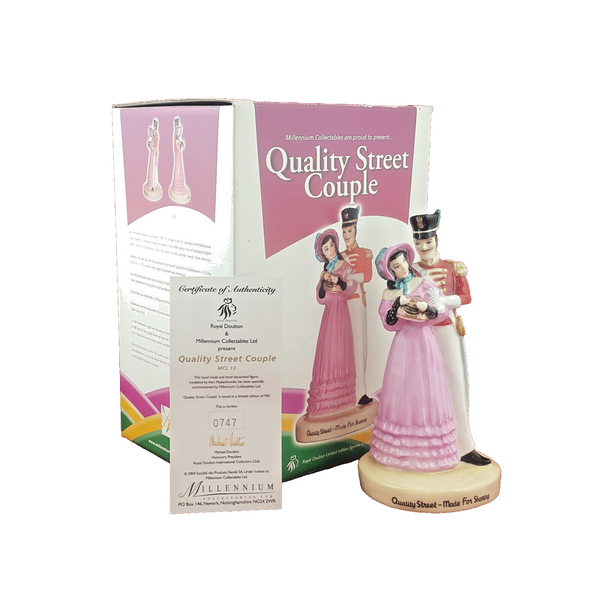 Royal Doulton Advertising Character - Quality Street Couple MCL13 (boxed/CoA) -