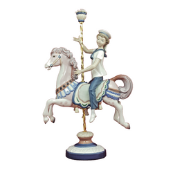 Lladro Figurine 1470 Boy on Carrousel Horse - Boxed