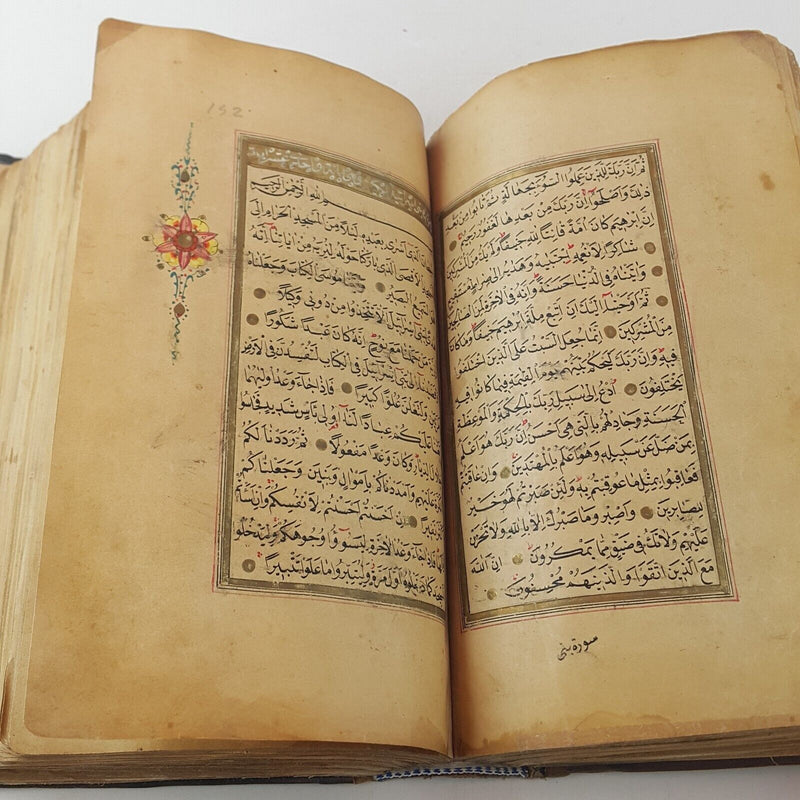 Complete Quran Manuscript Handwritten 1271 Hijri Antique Calligraphy (Ottoman) H