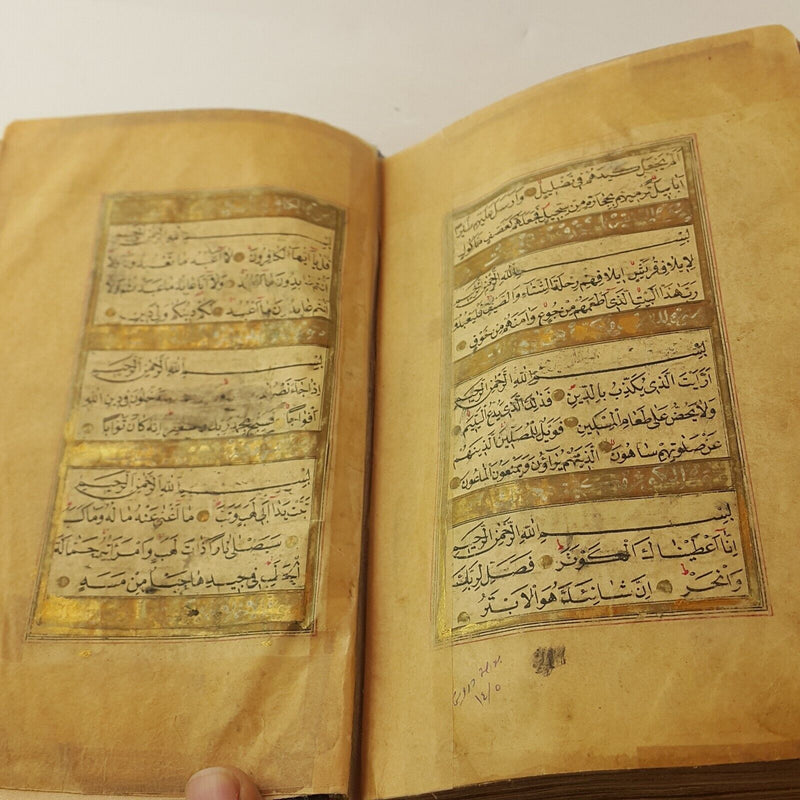 Complete Quran Manuscript Handwritten 1271 Hijri Antique Calligraphy (Ottoman) H