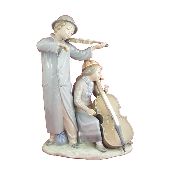 Lladro Nao Figurine Street Musicians 684 (Detached violin bow) - 6097 L/N