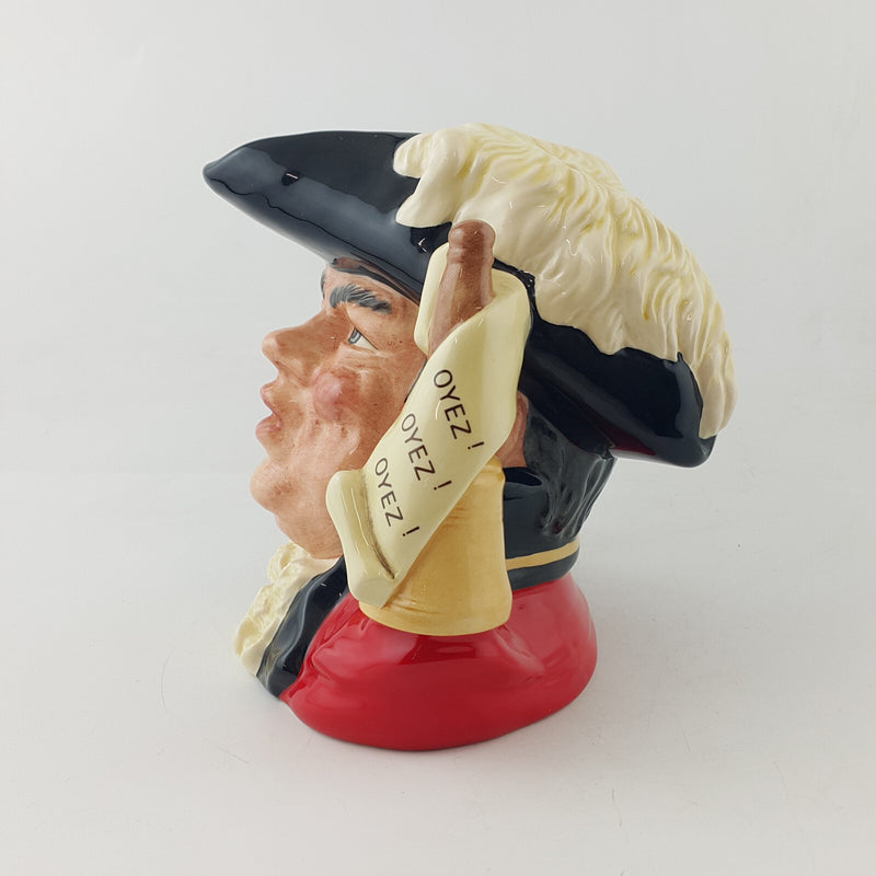 Royal Doulton Character Jug Large - Town Crier Scroll Handle D6895 – RD 1957