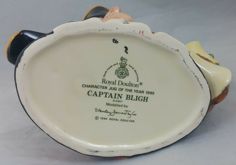 Royal Doulton Large Character Jug Captain Bligh D6967, Jug Of The Year 1995