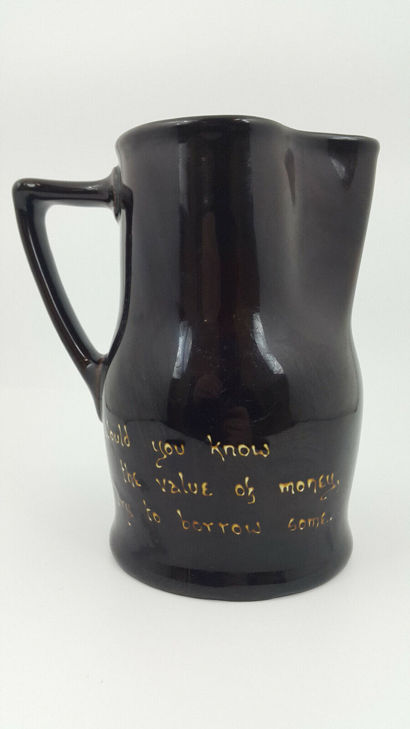Royal Doulton Kingsware Jug 1920 Motto - Cracked/Restored