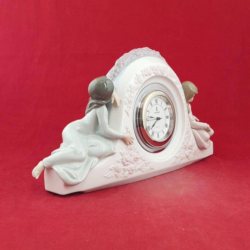 Lladro Two Sisters Clock 5776
