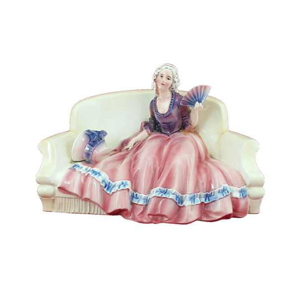 Katzhutte Porcelain Figure - Lady Sitting On A Couch 266 (restored) - NA 924