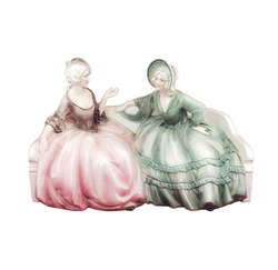 Katzhutte Porcelain Figure - Two Ladies Sitting On A Couch 265 - NA 922