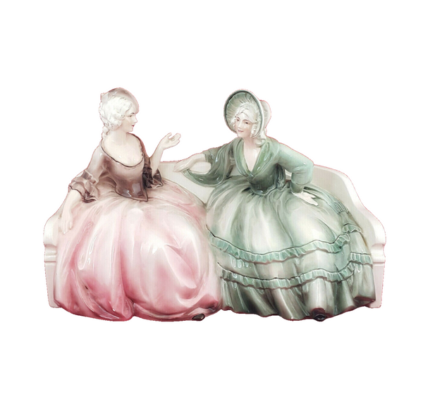Katzhutte Porcelain Figure - Two Ladies Sitting On A Couch 265 - NA 922