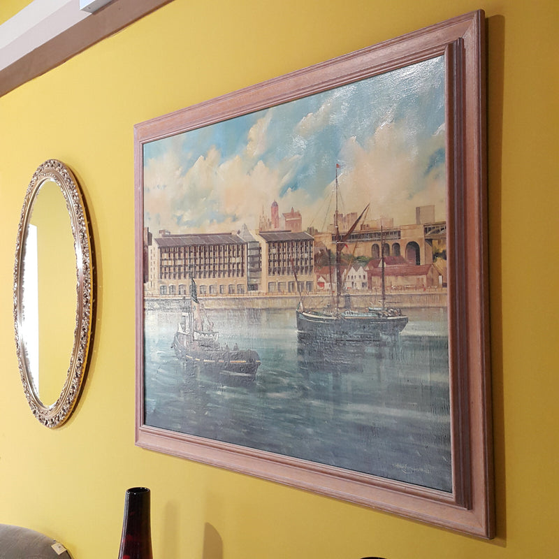 John Coatsworth Early Oil on Canvas, Newcastle Upon Tyne, Signed and Dated 93