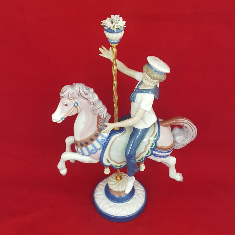 Lladro Figurine 1470 Boy on Carrousel Horse - Boxed