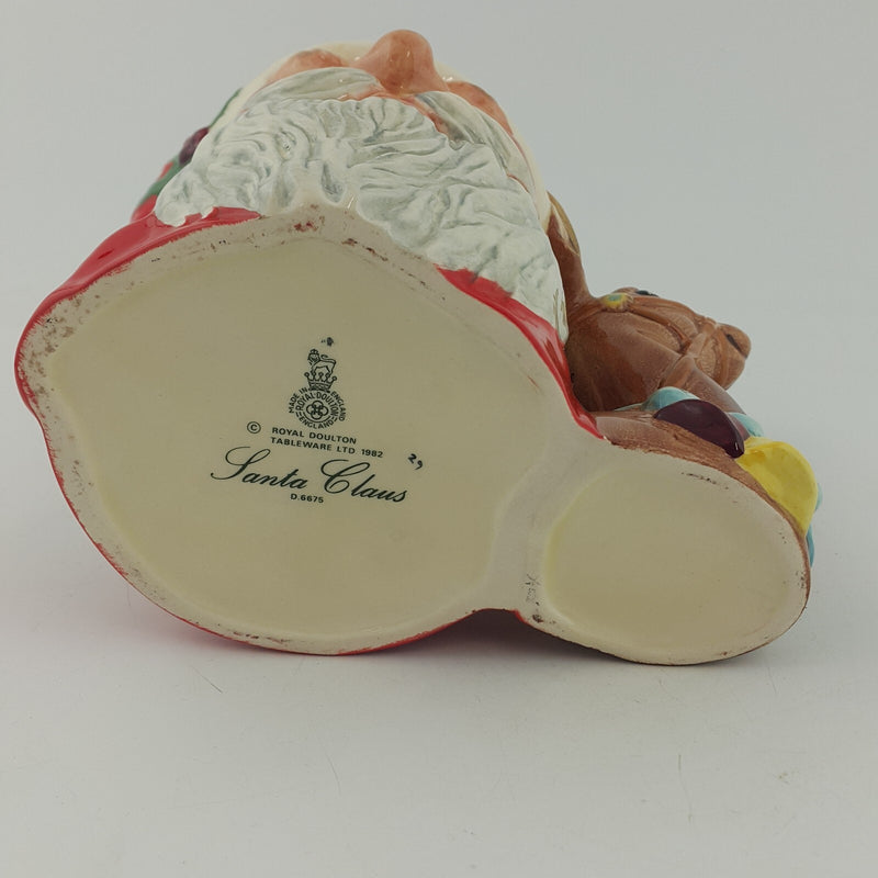 Royal Doulton Large Character Jug D6675 Santa Claus Reindeer - RD 8013