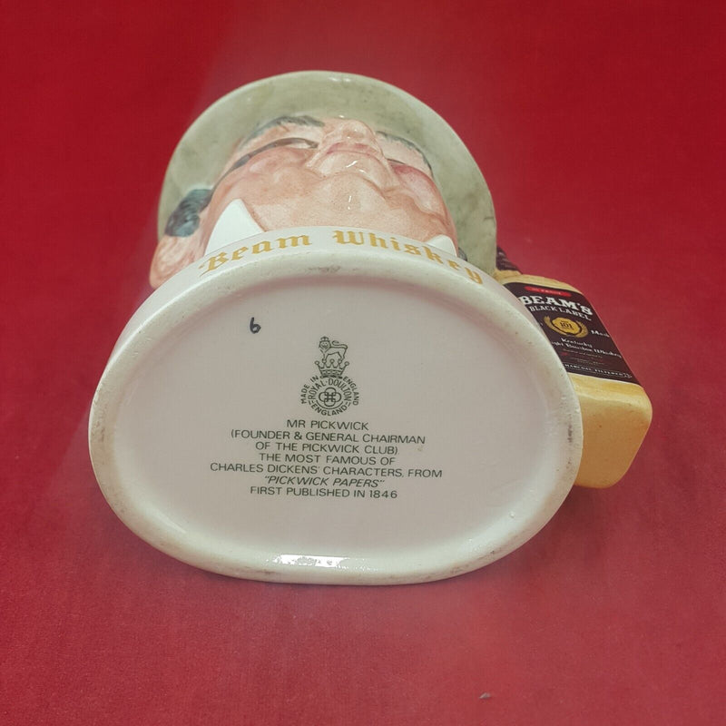 Royal Doulton Advertising Character Jug Mr Pickwick Beam Whiskey - RD