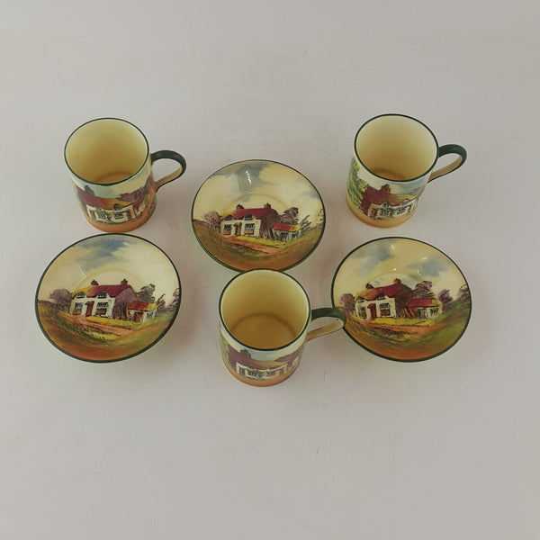 Royal Doulton Series Ware D3674 3x Small Cup and Plates - 7827 RD