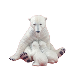 Royal Copenhagen Allan Therkel  Polar Bear with Cubs Motherly Love 087 - 7544RCH