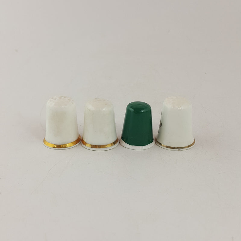 4x Vintage Decorative Bone China England Thimbles - 7914 OA