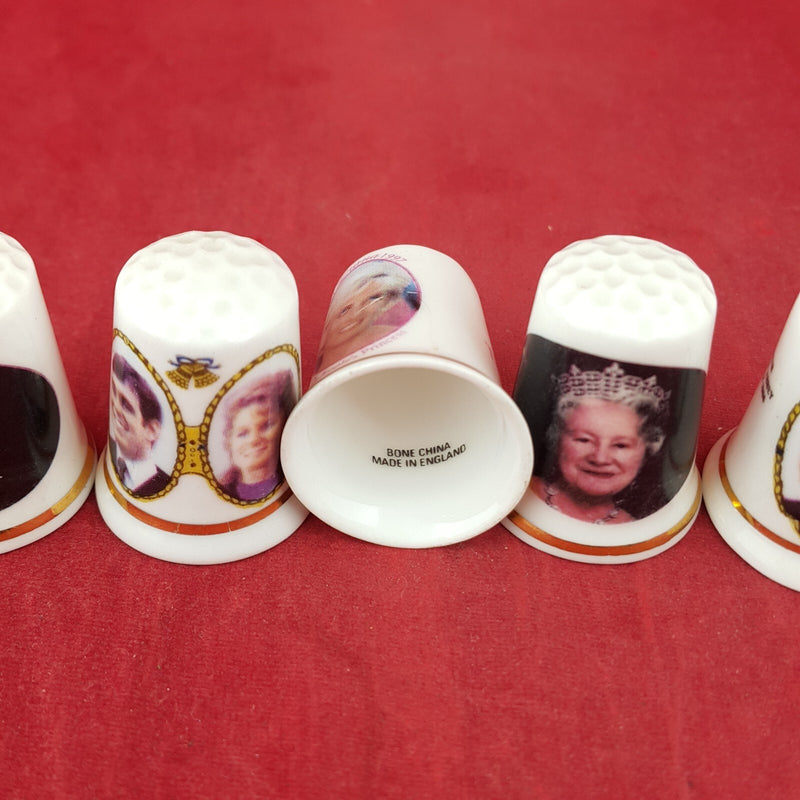 5 x Finsbury Vintage Decorative Fine Bone China England Thimbles - 7906 OA