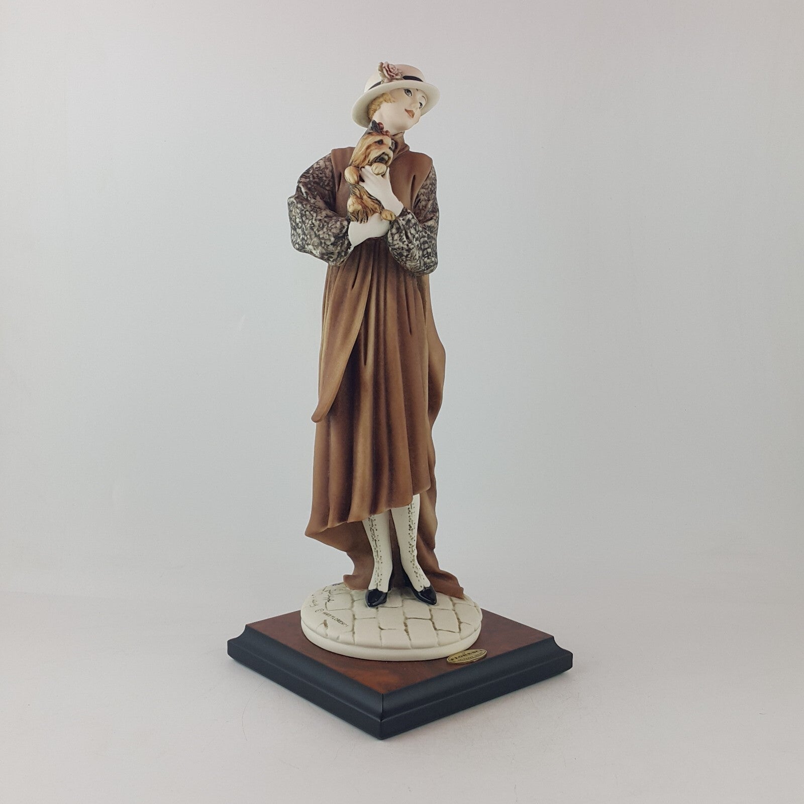Giuseppe Armani Florence Figurine Young Lady with Yorkshire Giuseppe Armani Florence Figurine Young Lady with Yorkshire