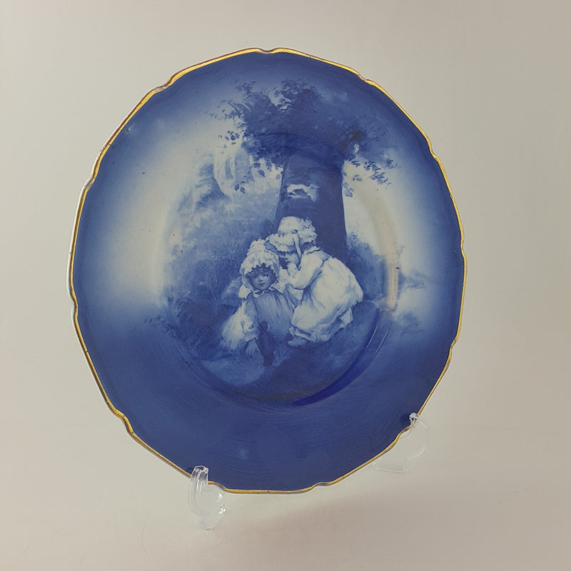 Royal Doulton Blue Childrens Series Wares Display plate (Two Girls Tiny Witch) 7