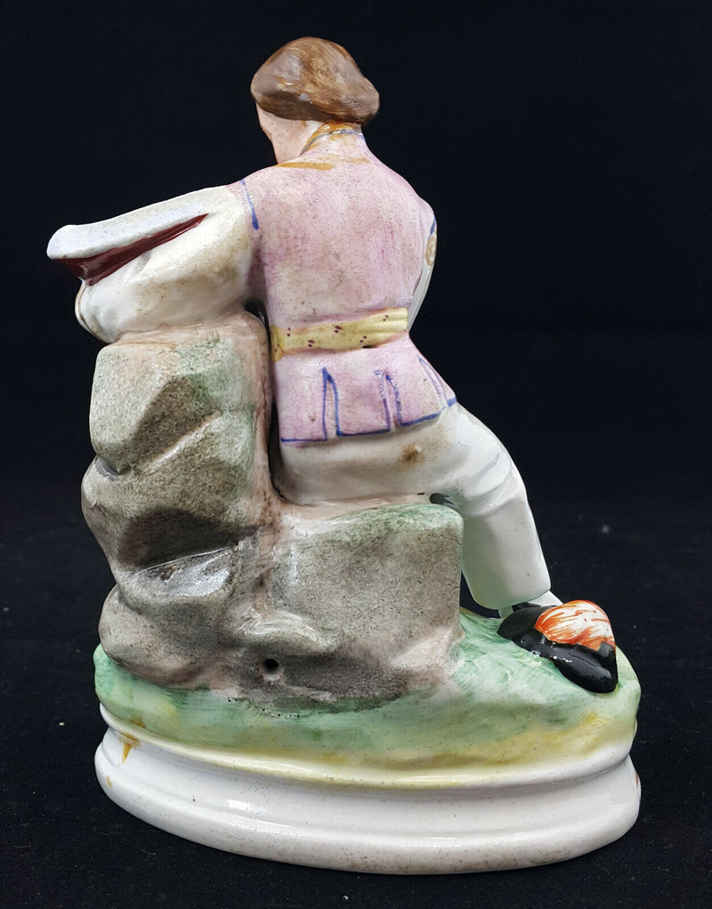 Dresden Figurine Boy Reading Book - Restored