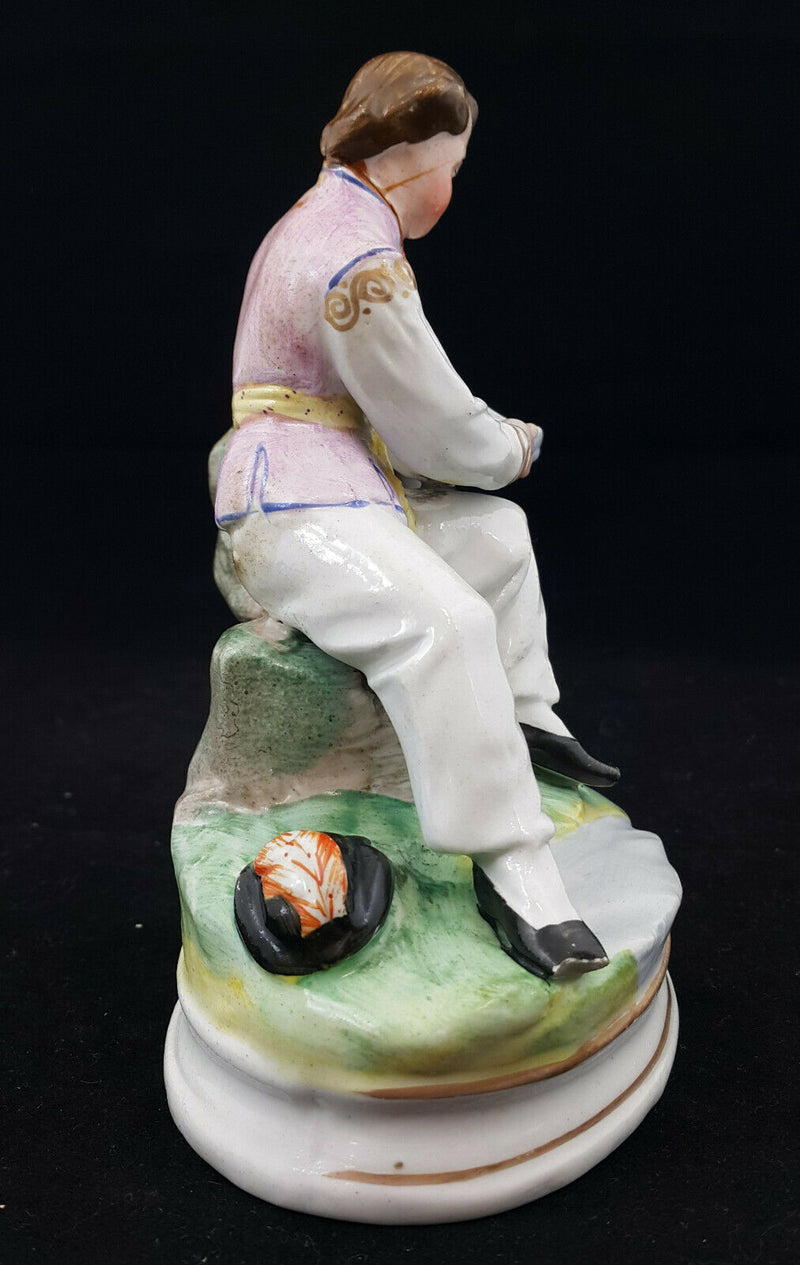 Dresden Figurine Boy Reading Book - Restored