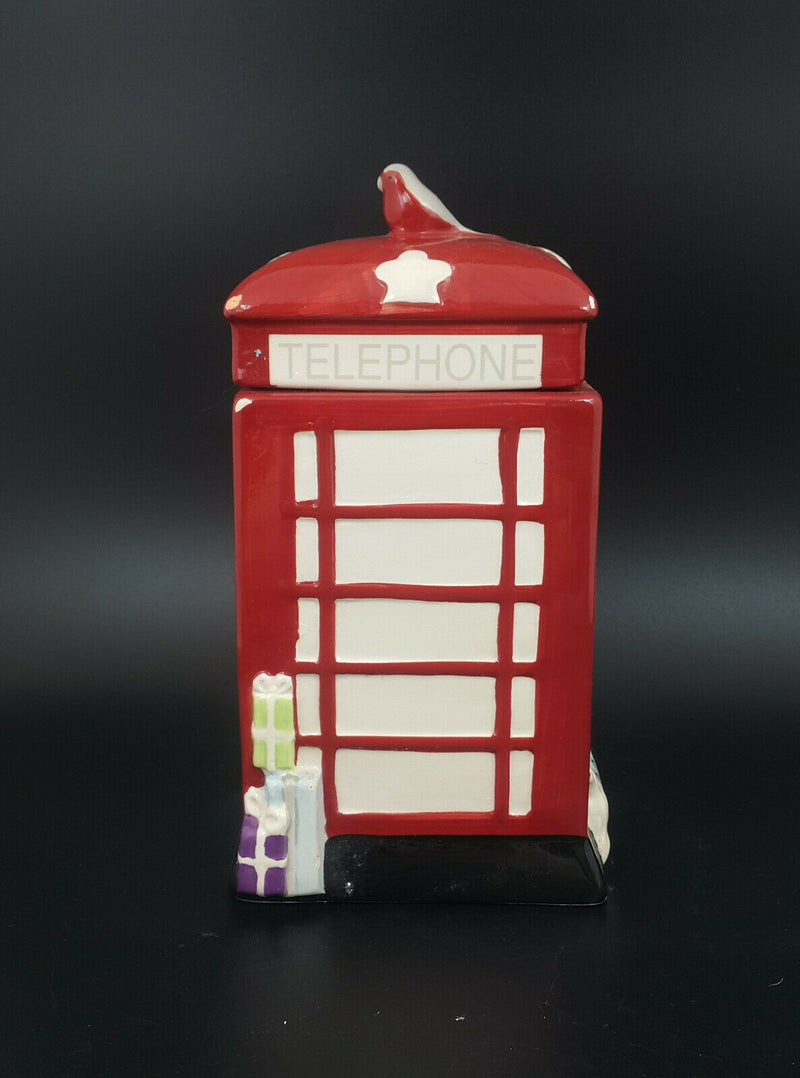 Telephone Box Biscuit Barrel - Chipped/Cracked