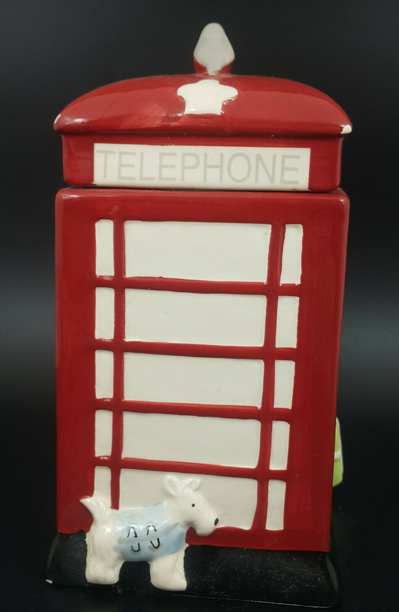 Telephone Box Biscuit Barrel - Chipped/Cracked