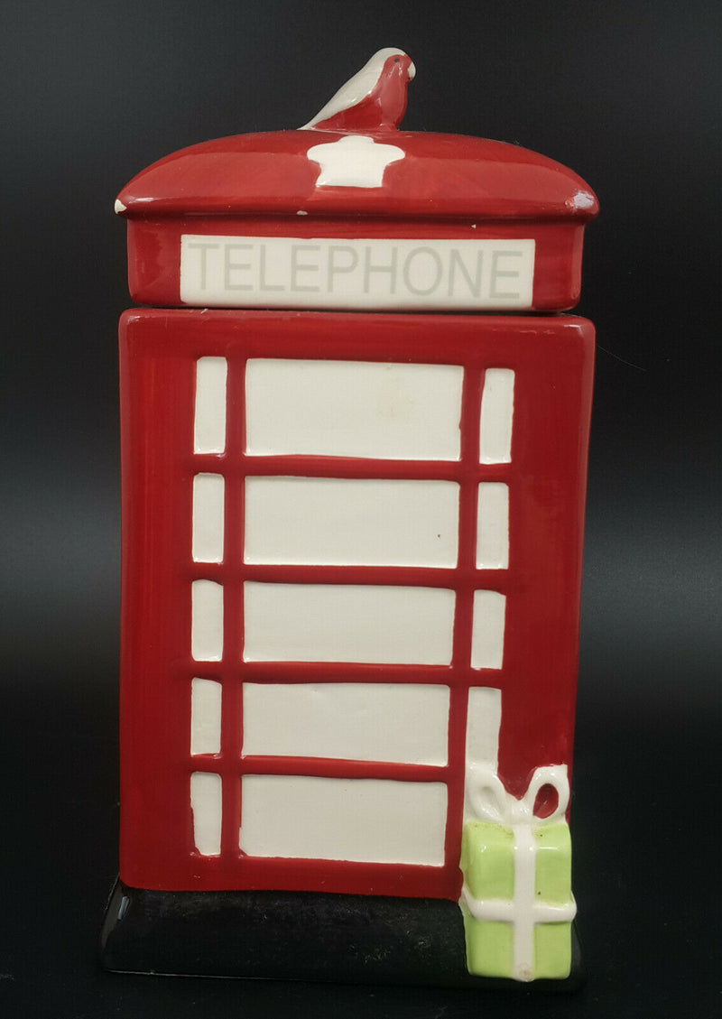 Telephone Box Biscuit Barrel - Chipped/Cracked