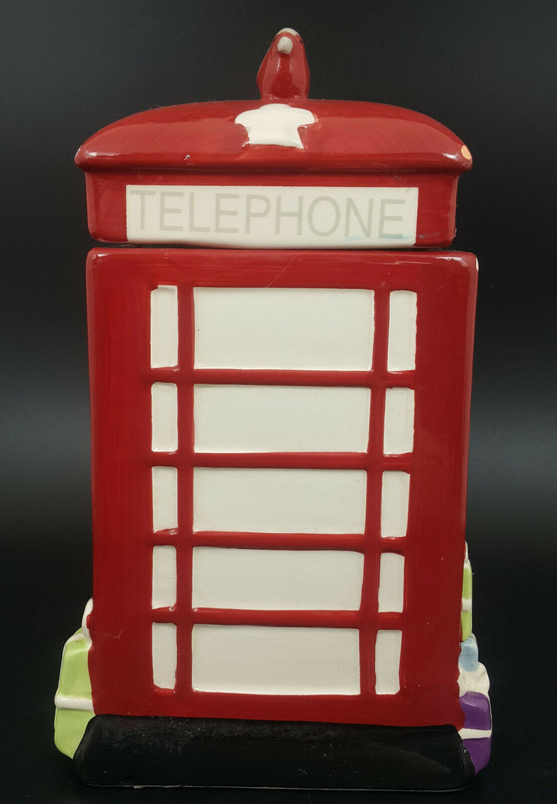 Telephone Box Biscuit Barrel - Chipped/Cracked