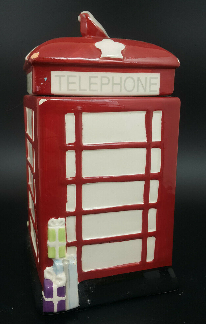 Telephone Box Biscuit Barrel - Chipped/Cracked