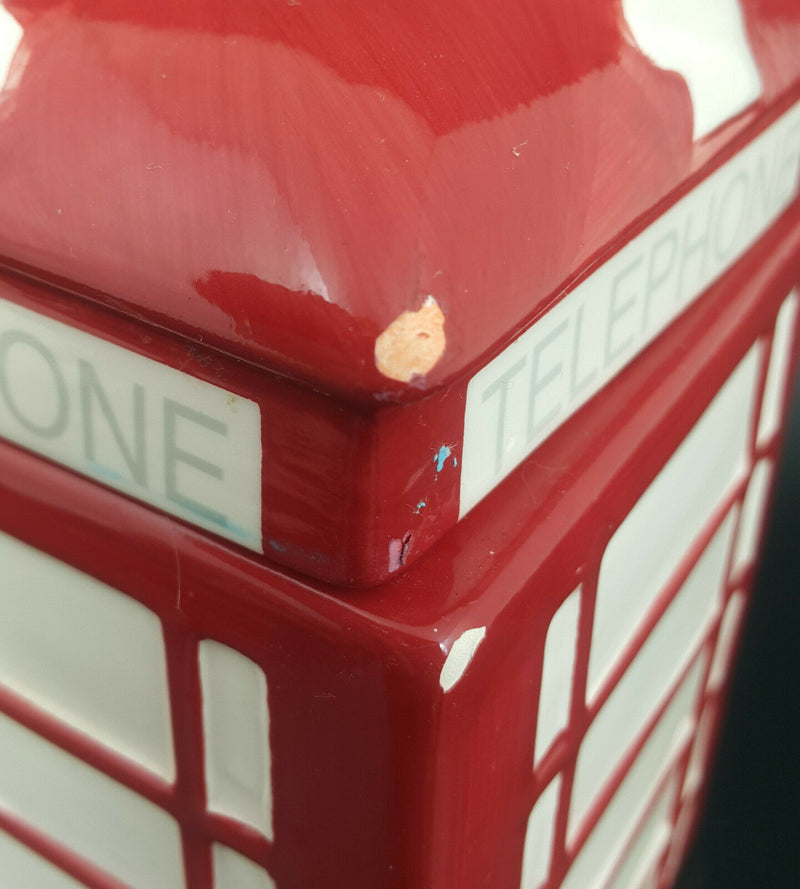 Telephone Box Biscuit Barrel - Chipped/Cracked