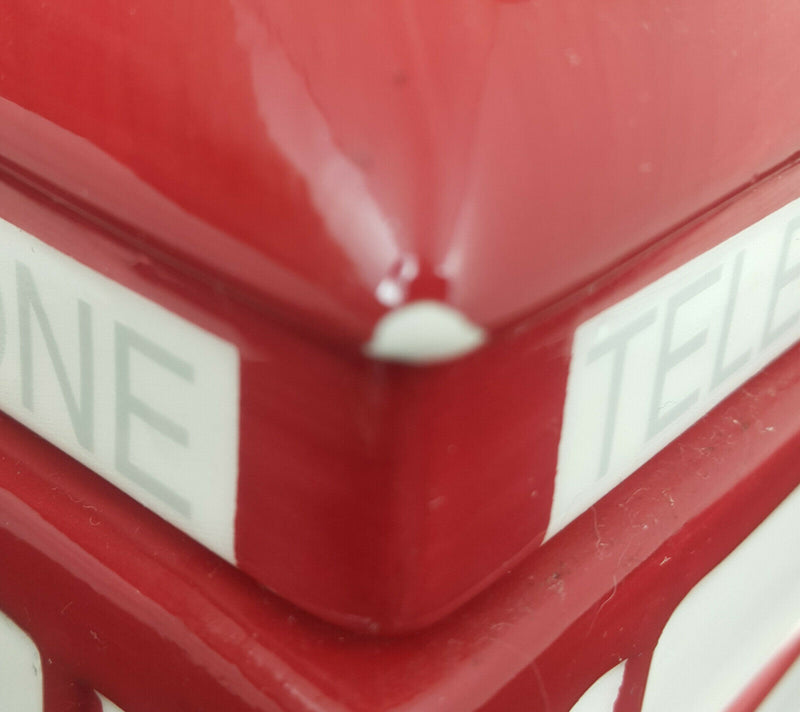 Telephone Box Biscuit Barrel - Chipped/Cracked