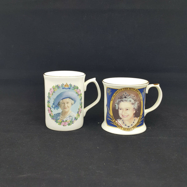 Staffordshire Queen Elizabeth and Her Mother - 2 Mugs