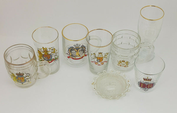 Royal Family Miscellaneous Collection - Glasses / Beer Glasses - 8 Items