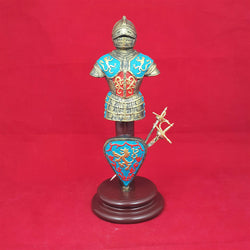 Cast Metal Model of a Suit of Armour with Heraldic Decoration - 1KG