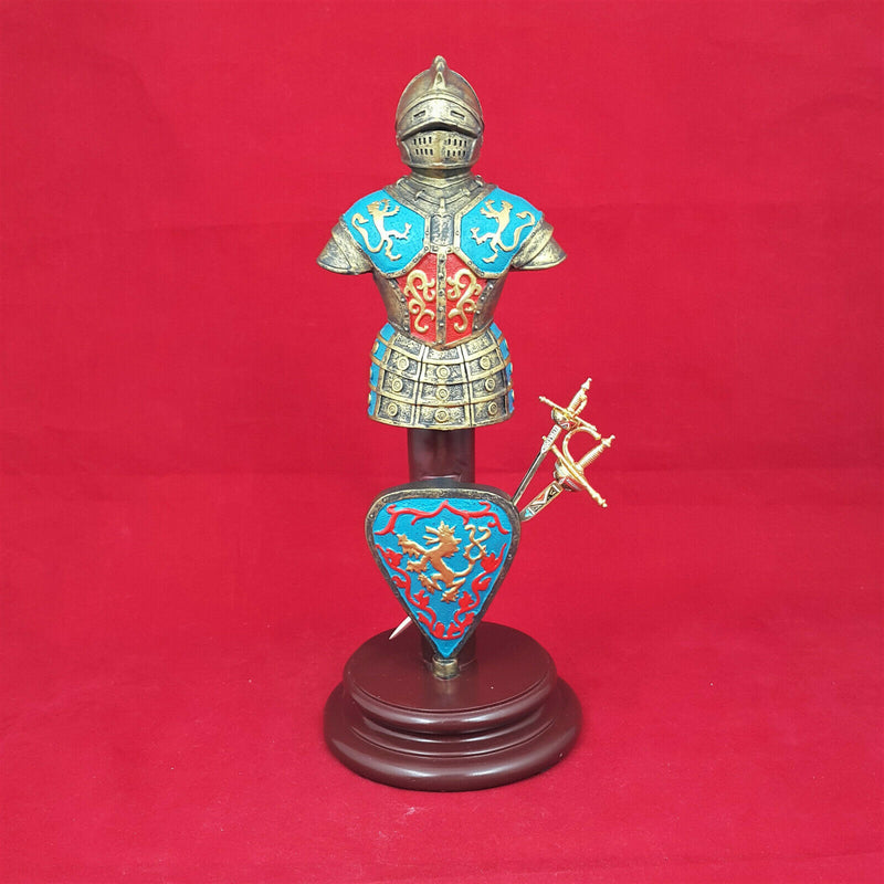 Cast Metal Model of a Suit of Armour with Heraldic Decoration - 1KG