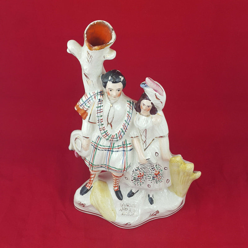 Staffordshire Spill Vase - Robert Burns and His Mary (≈1 Kg) - 526 STR
