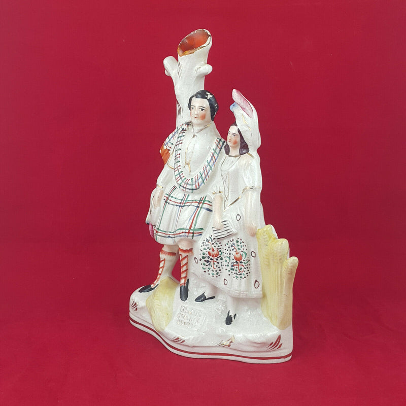 Staffordshire Spill Vase - Robert Burns and His Mary (≈1 Kg) - 526 STR